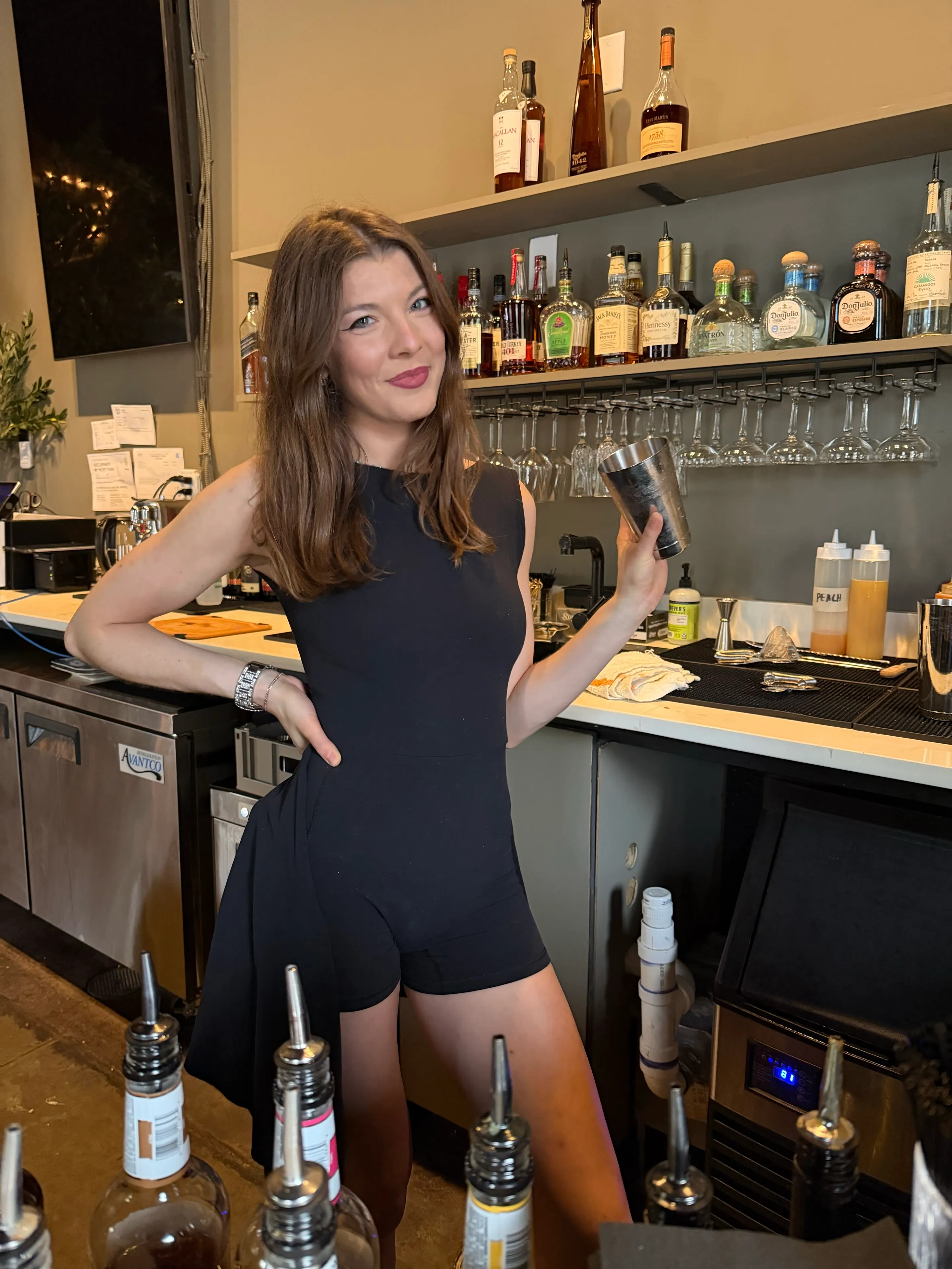 Bartender crafting cocktails